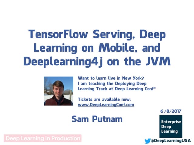 TensorFlow Serving, Deep Learning o...