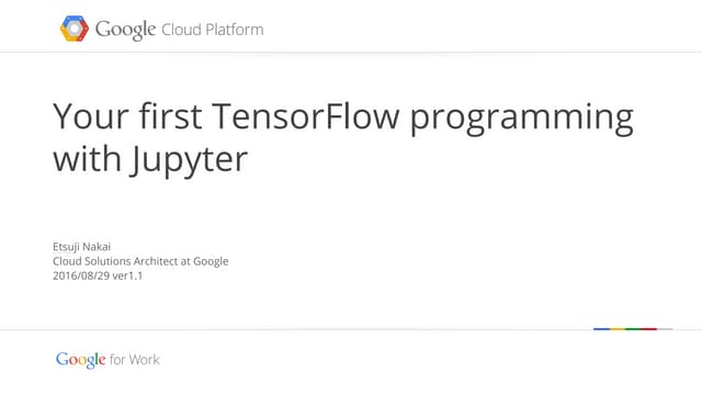 Your first TensorFlow programming with Jupyter