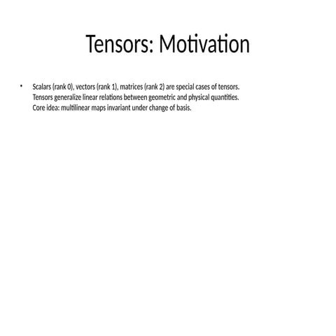 Comprehensive Introduction to Tensors: Theory, Applications, and ...