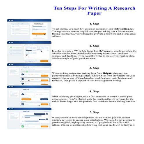 Ten Steps For Writing A Research Paper. Online assignment writing service.