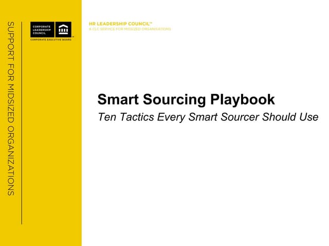 Ten Tactics Every Smart Sourcer Sho...