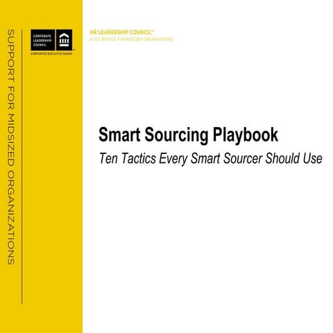 Ten Tactics Every Smart Sourcer Should Use