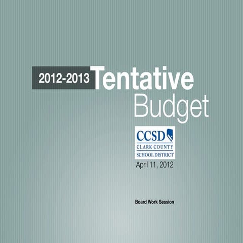 Tentative budget presentation to Board of Trustees