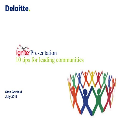 Ten tips for leading communities(deloitte)