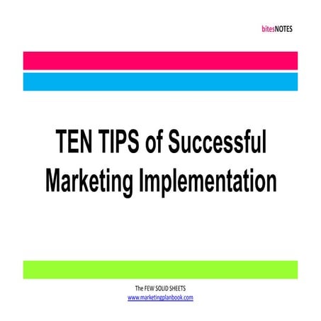 Ten Tips Of Successful Marketing Implementation