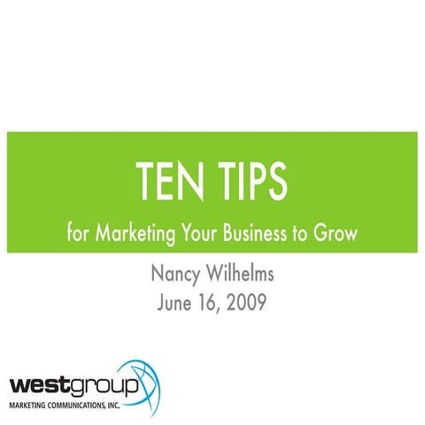 Ten Tips for Women in Business Network