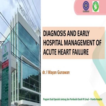 Acute decompensated Heart failure management | PPTX