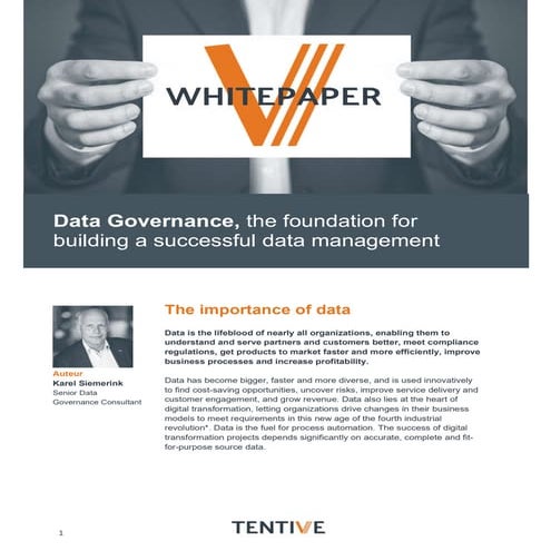 Data Governance, the foundation for building a succesful data management