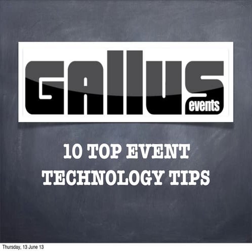 Ten top event technology tips | PDF