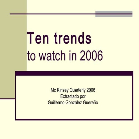Ten Trends To Watch