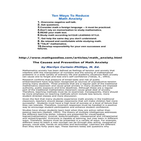 Ten ways to reduce anxiety