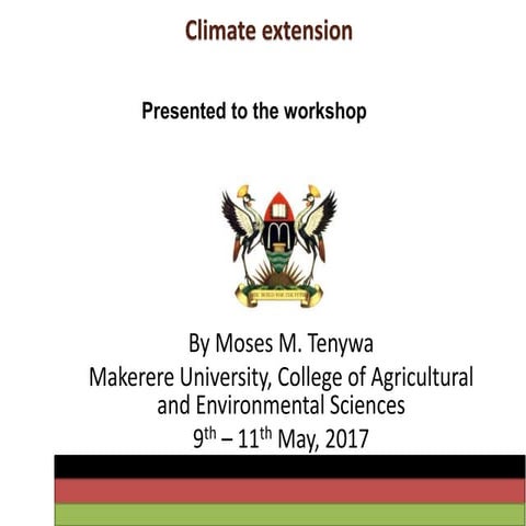 Integration of CSA in agriculture- presentation at UFAAS ToT workshop