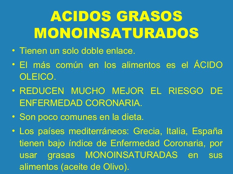 Teo 12. acidos grasos monoinsaturados