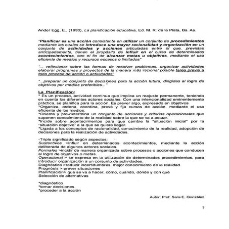 Taller planificacion educativa | PDF