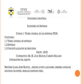 Teoría general de sistemas (tgs) 5