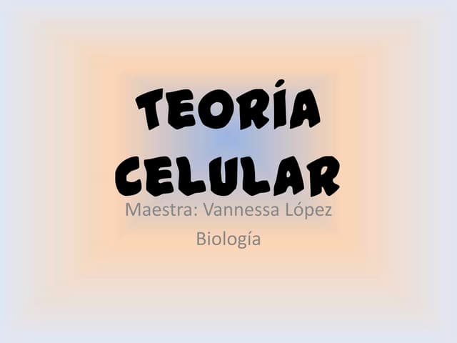 Teoría celular