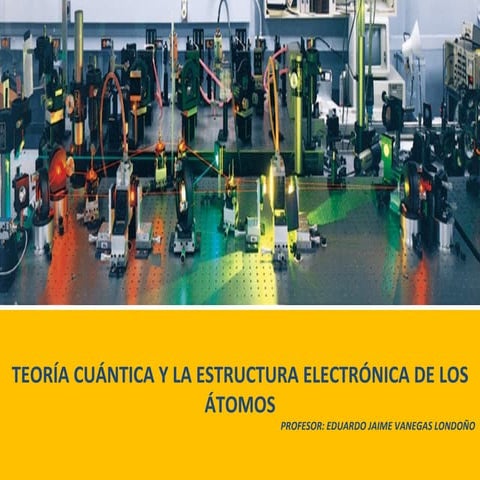T E O RÍ A  C UÁ N T I C A  Y  E S T R U C T U R A  E L E C T RÓ N I C A  D E  L O S Á T O M O S(97  2003)
