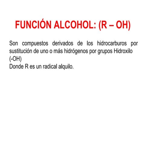 Teoría de alcoholes