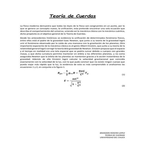 Teoría de cuerdas