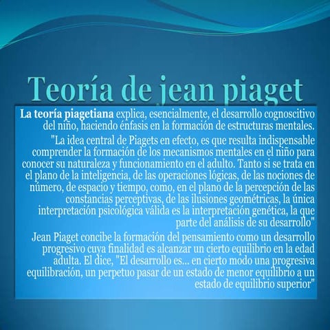 TeoríA De Jean Piaget