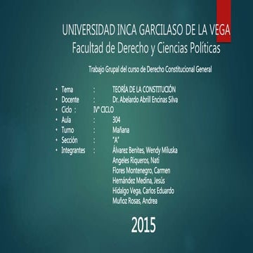 Derecho Constitucional