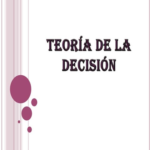 Teoría de la decisión