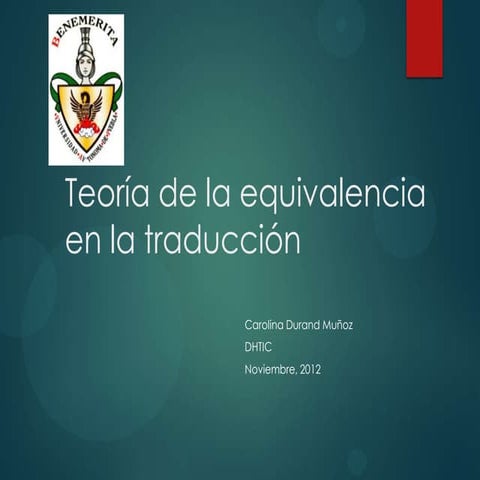 Teoría de la equivalencia en la traducción