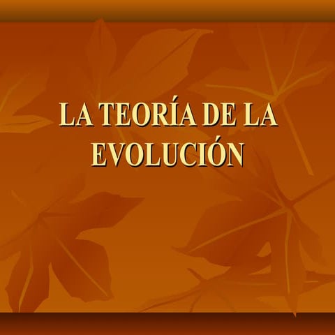 Teoría de la Evolución