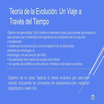 Teora de la Evolucin Un Viaje a Travs del Tiempo.pptx