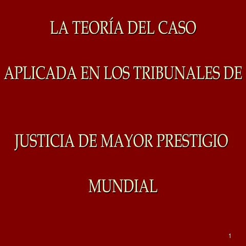 Teoría del Caso