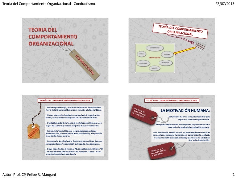 Teoría del comportamiento organizacional