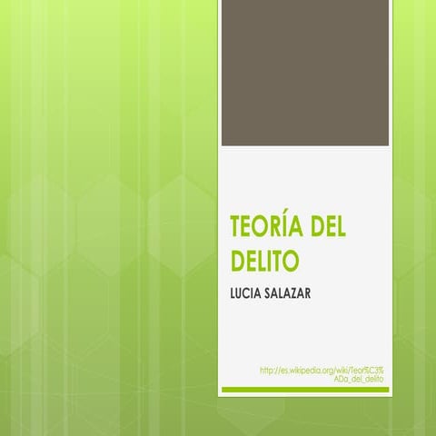 TEORÍA DEL DELITO