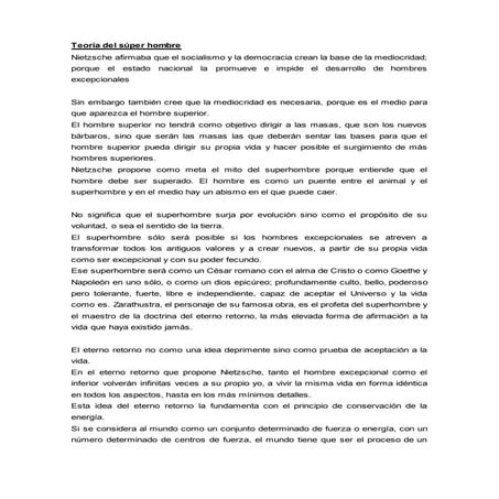 Teoría del súper hombre