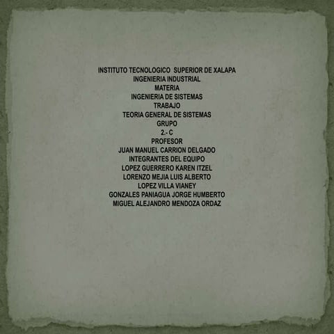 Teoría general de sistemas