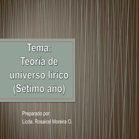 Teoría lírica
