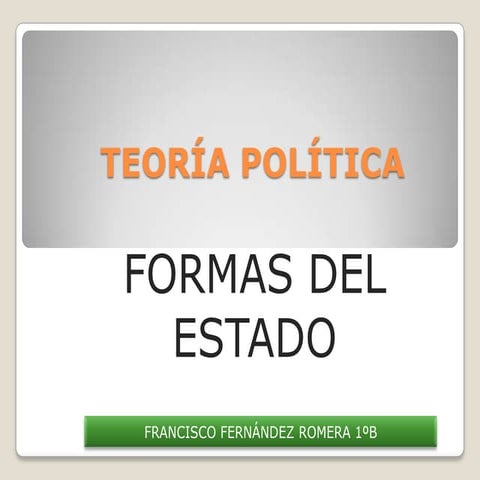 Teoría política presentacion