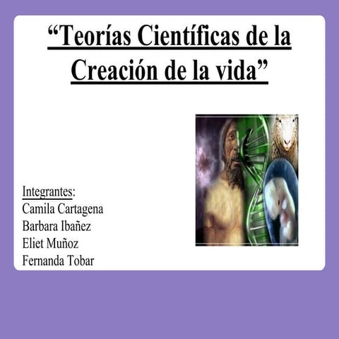 Teorías del origen de la vida | PDF