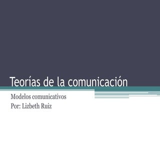 Teorías de la comunicación y Modelo...