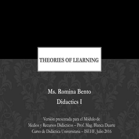 Teorías del aprendizaje