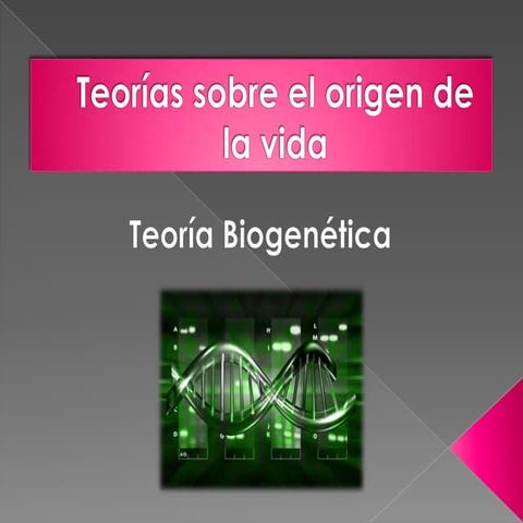 Teorias del origen de la vida | PPT