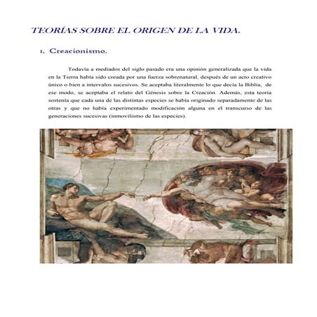 Teorías sobre el origen de la vida v2.0