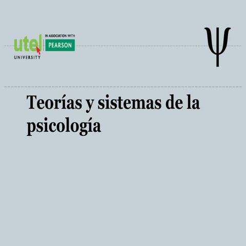 Teorías y sistemas de la psicología