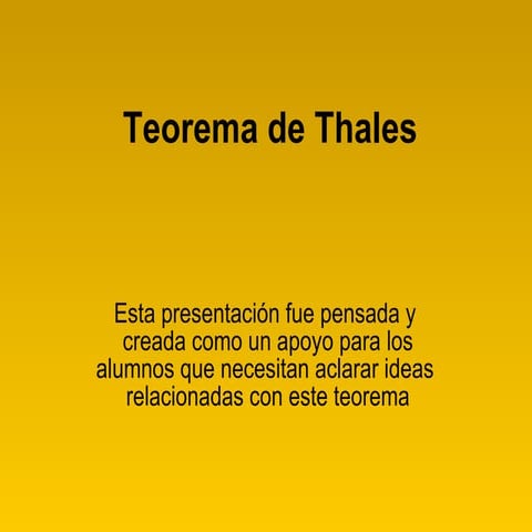 Teorema de Thales