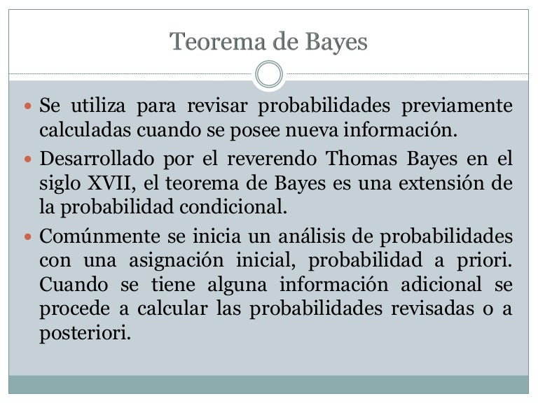 Teorema de bayes
