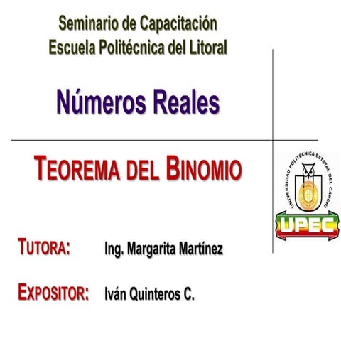 Teorema del binomio1