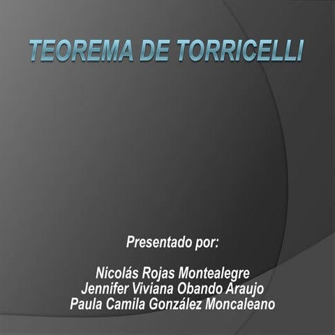 Teorema de torricelli