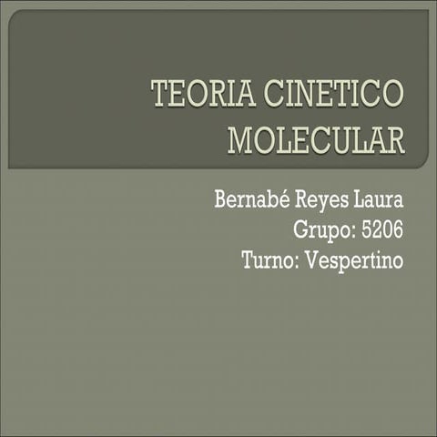 Teoria Cinetico Molecular | PPT