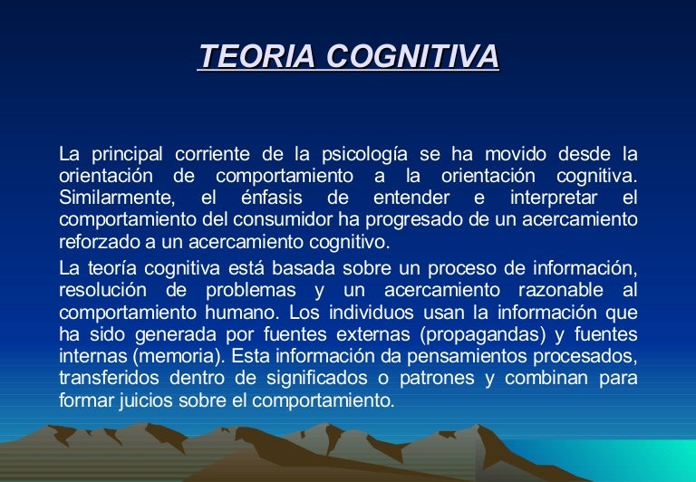 Teoria Cognitiva