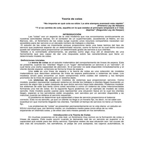 Teoria colas