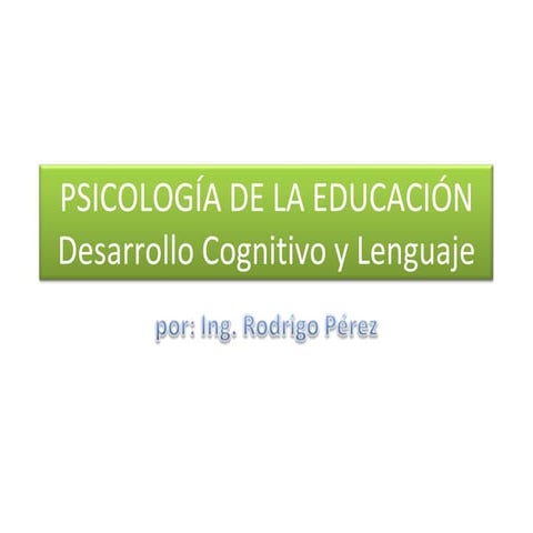 Desarrollo cognitivo (Piaget)